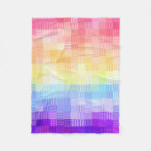 Retro Boho Funky Quirky Xenogender Karierte Stolz Fleecedecke (Vorderseite)