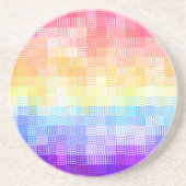 Retro Boho Funky Quirky Xenogender Karierte Stolz Getränkeuntersetzer (Vorne)