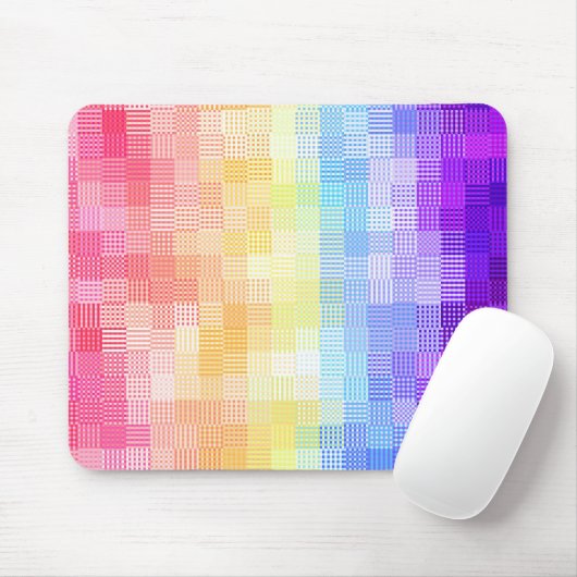 Retro Boho Funky Quirky Xenogender Karierte Stolz Mousepad (Mit Mouse)