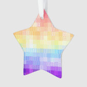 Retro Boho Funky Quirky Xenogender Karierte Stolz Ornament (Vorderseite)