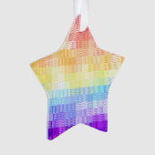 Retro Boho Funky Quirky Xenogender Karierte Stolz Ornament (Vorderseite)