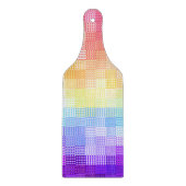 Retro Boho Funky Quirky Xenogender Karierte Stolz Schneidebrett (Vorderseite)