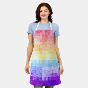 Retro Boho Funky Quirky Xenogender Karierte Stolz Schürze