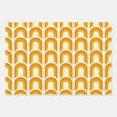 Retro Boho Geometric Muster 60er 70er Seventies Geschenkpapier Set (Vorderseite)