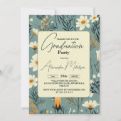 Retro-Boho-Graduierungspartei Einladung (Vorderseite)