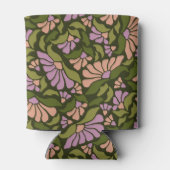 Retro Boho Green Niedlich BlumenCustom 50. Geburts Dosenkühler (Rückseite)