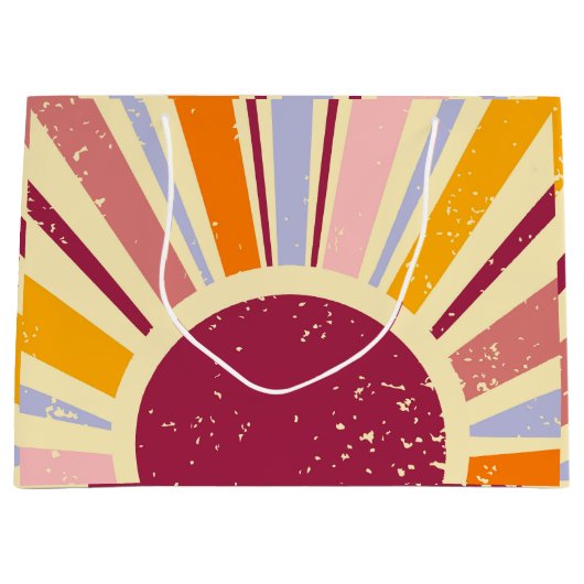 Retro-Boho Große Geschenktüte (Vorderseite)