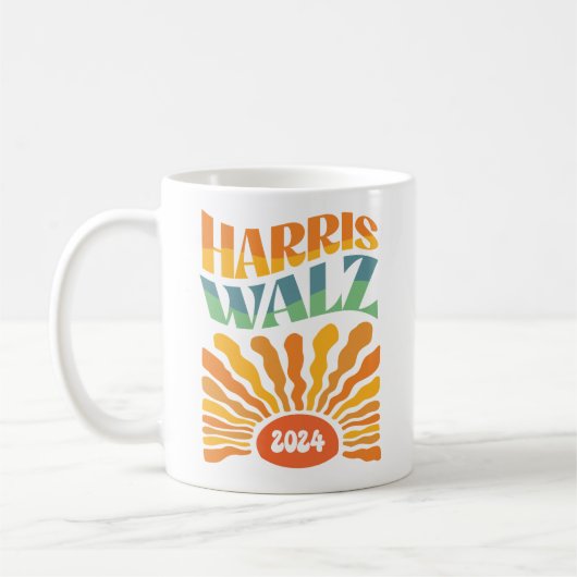 Retro Boho Harris Walz 2024 Kaffeetasse (Links)