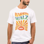 Retro Boho Harris Walz 2024 T-Shirt (Vorderseite)