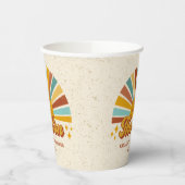 Retro Boho Here Comes the Son Baby Shower Pappbecher (Links)