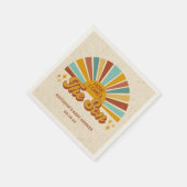 Retro Boho Here Comes the Son Baby Shower Serviette (Ecke)