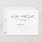 Retro boho hinzufügen Logo terracotta Dankeschön K Dankeskarte (Rückseite)