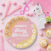 Retro Boho Hippy Daisy Brautparty Dekorationen Pappteller (Party)