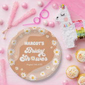 Retro Boho Hippy Daisy Brautparty Dekorationen Pappteller (Party)