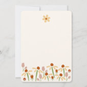 Retro Boho Kinderdusche Einladung (Rückseite)