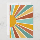 Retro Boho kommt mit der Son Baby Dusche Einladung (Rückseite)