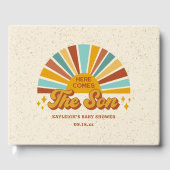 Retro Boho kommt mit der Son Baby Dusche Gästebuch (Vorderseite)