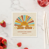Retro Boho kommt mit der Son Baby Dusche Serviette (Beispiel)