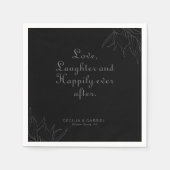 Retro Boho Liebe Lachen und glücklich immer nach Serviette (Vorderseite)