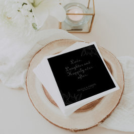 Retro Boho Liebe Lachen und glücklich immer nach Serviette