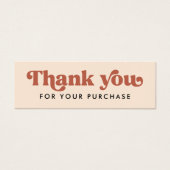 Retro boho Logo terracotta Dank einfügen Karte (Vorderseite)