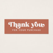 Retro boho logo terracotta thank you insert card (Vorderseite)