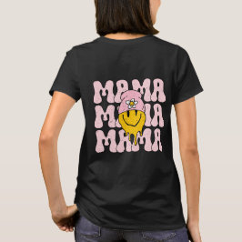 Retro Boho Mama, Niedlich Smile Happy Face T-Shirt