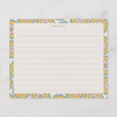 Retro Boho Mandala Blume Personalisierte Rezept Ka (Rückseite)