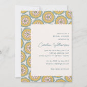 Retro Boho Mandala Floral Gelbes Brautparty Einladung (Vorderseite)