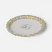 Retro Boho Mandala Floral Pastel Brautparty Pappteller (Schrägansicht)