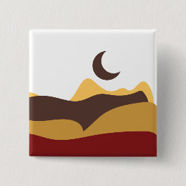 Retro Boho Moon Button