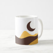 Retro Boho Moon Kaffeetasse (VorderseiteRechts)