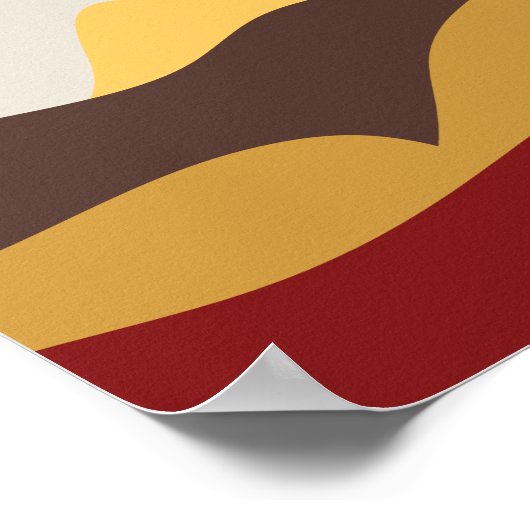 Retro Boho Moon Poster (Ecke)