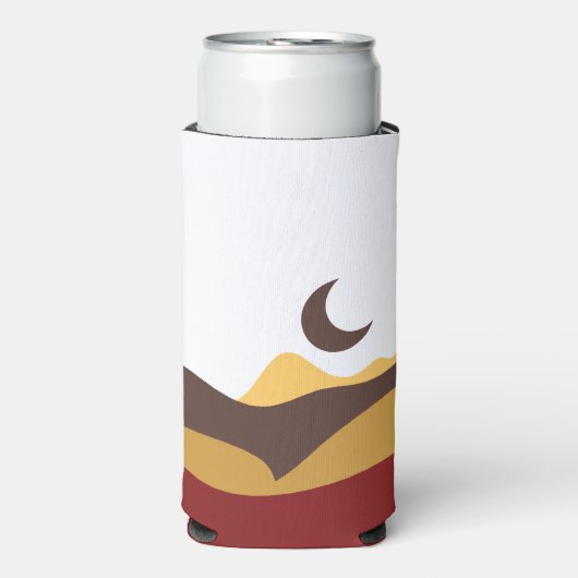 Retro Boho Moon Selters Dosenkühler (Seltzer Vorderseite)