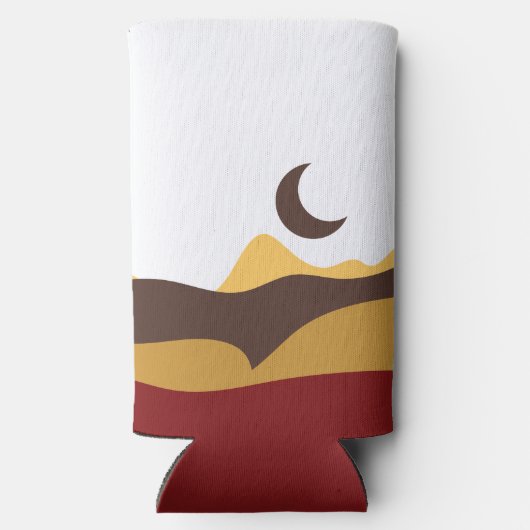 Retro Boho Moon Selters Dosenkühler (Rückseite)