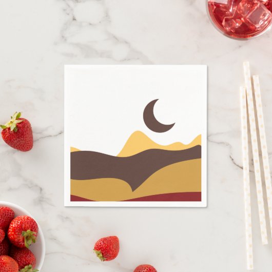 Retro Boho Moon Serviette (Beispiel)