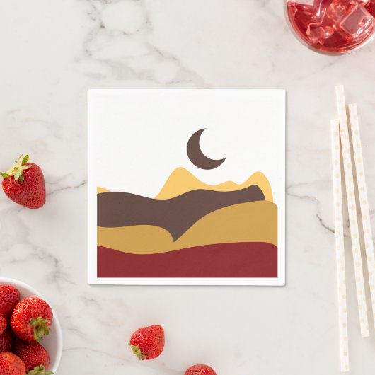 Retro Boho Moon Serviette (Beispiel)