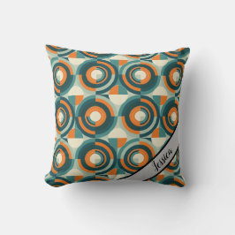 Retro-Boho-Muster - benutzerdefinierbarer Name Kissen