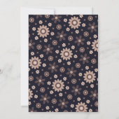 Retro Boho Navy Floral Arch Baby Shower Einladung (Rückseite)