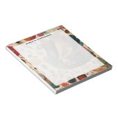 Retro-Boho-Patchwork-Herbst-Truthahn Notizblock (angewinkelt)