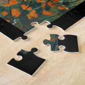 Retro Boho Patchwork Herbst Truthahn Puzzle (Seite)