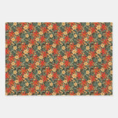 Retro boho pattern of poinsettia for Christmas Geschenkpapier Set (Vorderseite 3)