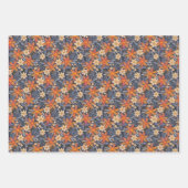 Retro boho pattern of poinsettia for Christmas Geschenkpapier Set (Vorderseite 2)