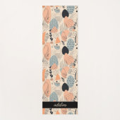 Retro Boho Peach Abstrakte Formen Personalisiert Yogamatte (Vorderseite)