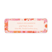 Retro Boho Pink Orange Floral Custom Baby Dusche (Vorne)