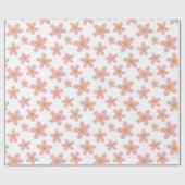 Retro Boho Pink und White Daisils Mädchen Geschenkpapier (Flach)