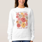 Retro Boho Pumpkins mit Stürze Quote Sweatshirt (Vorderseite)