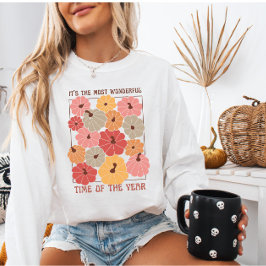 Retro Boho Pumpkins mit Stürze Quote Sweatshirt