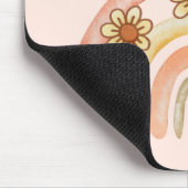 Retro Boho Rainbow Name Mousepad (Ecke)