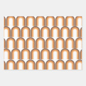 Retro Boho Rainbow Pattern 60er 70er Seventies Geschenkpapier Set (Vorderseite 3)